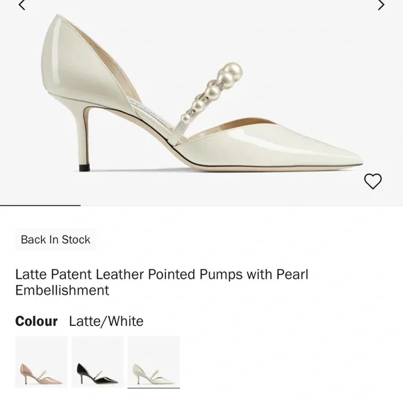 Jimmy Choo Ivory Pearl-Adorned Heels - Picture 3 of 5